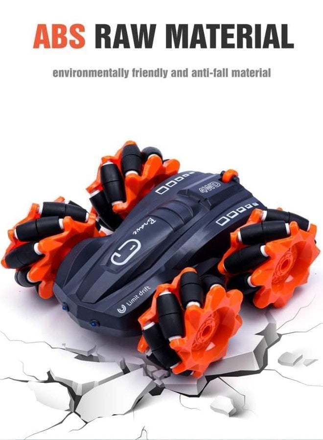 RAHU Rc Stunt Racing Mecanum Drift Car for Kids High Speed Plastic Off Road Crawler Vehicle Toy with Led Lights Best Birthday Gift... - Image 4